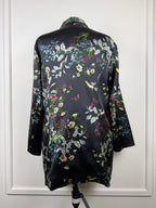 Johnny Was Blazer mit Blumenmuster – Petrol – Gr. L