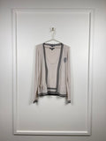 Gucci Vintage Set Top & Cardigan – Beige/Schwarz – Gr. M