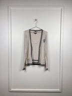 Gucci Vintage Set Top & Cardigan – Beige/Schwarz – Gr. M