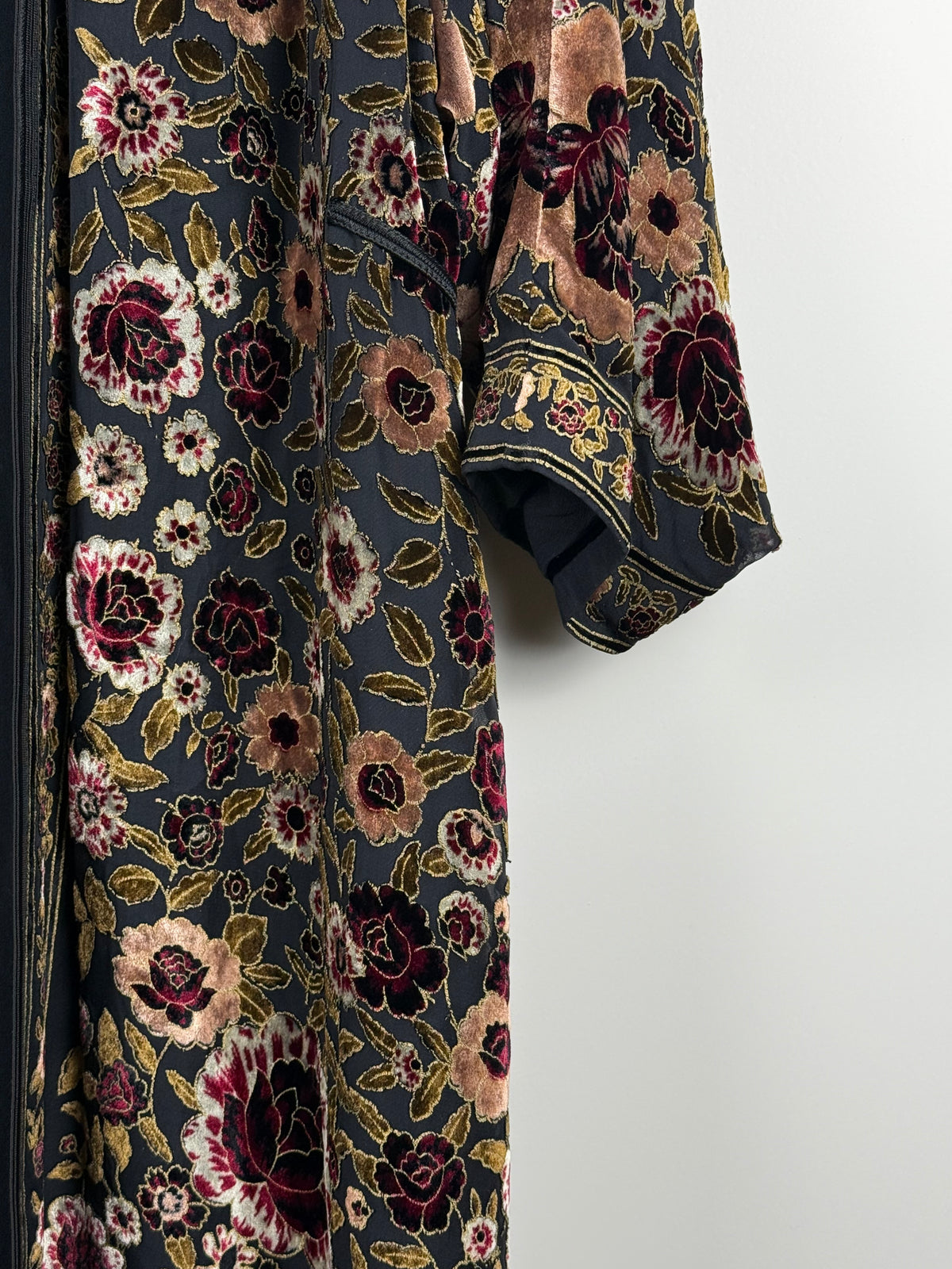 Etro Mantel mit floralen Samt-Details – Multicolor – Gr. 40 DE (44 IT)
