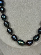 No Name Necklace Freshwater Pearls Dark