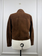 Max Mara Studio Veloursleder-Jacke – Braun – Gr. 40 DE