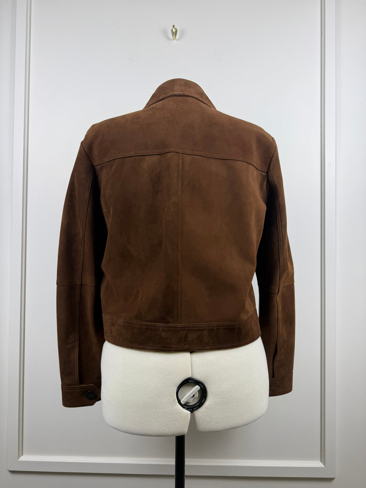 Max Mara Studio Veloursleder-Jacke – Braun – Gr. 40 DE