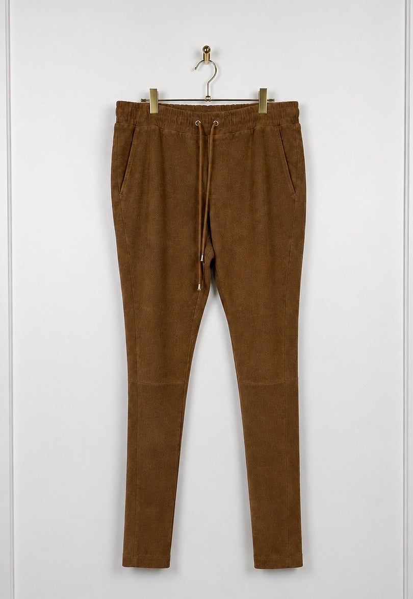 Catherine Khan Suede Leather Pants Cognac Sz. 42 DE