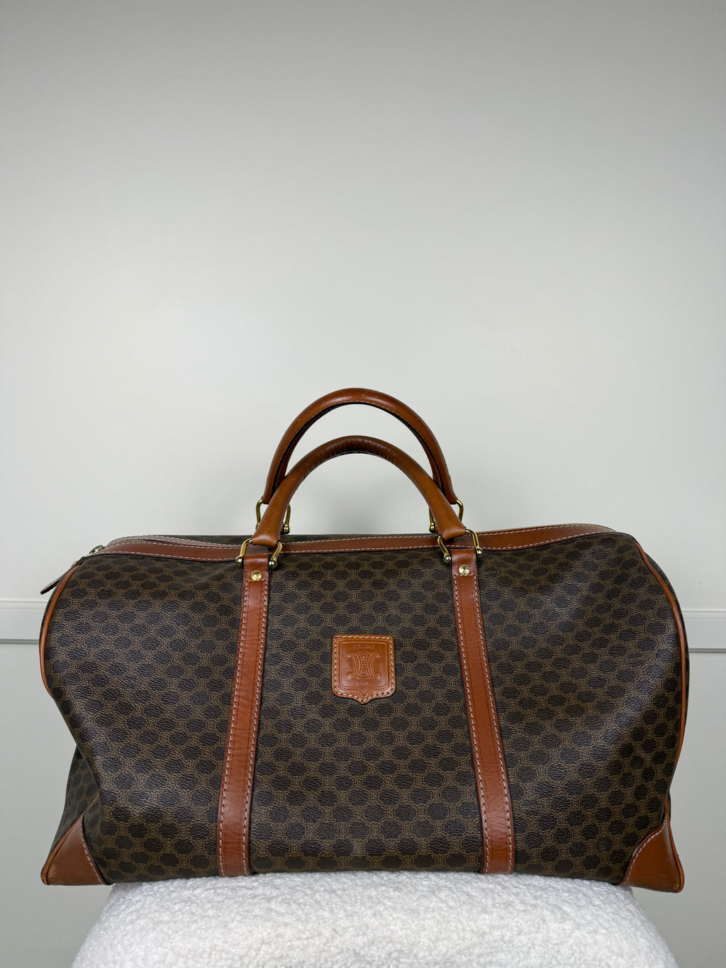 Celine Vintage Reisetasche – Braun – Macadam Muster