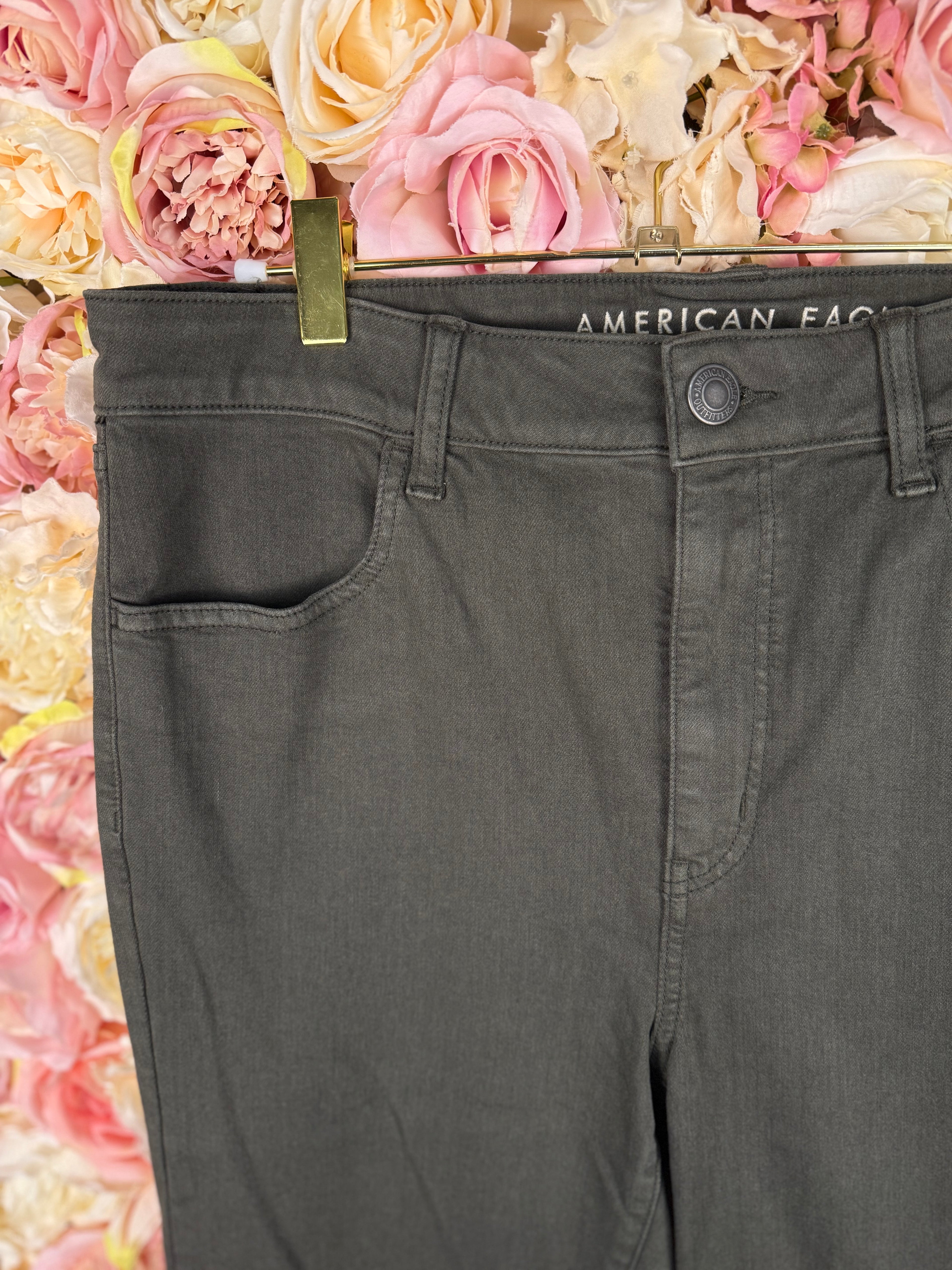 American Eagle Jeans Green Skinny