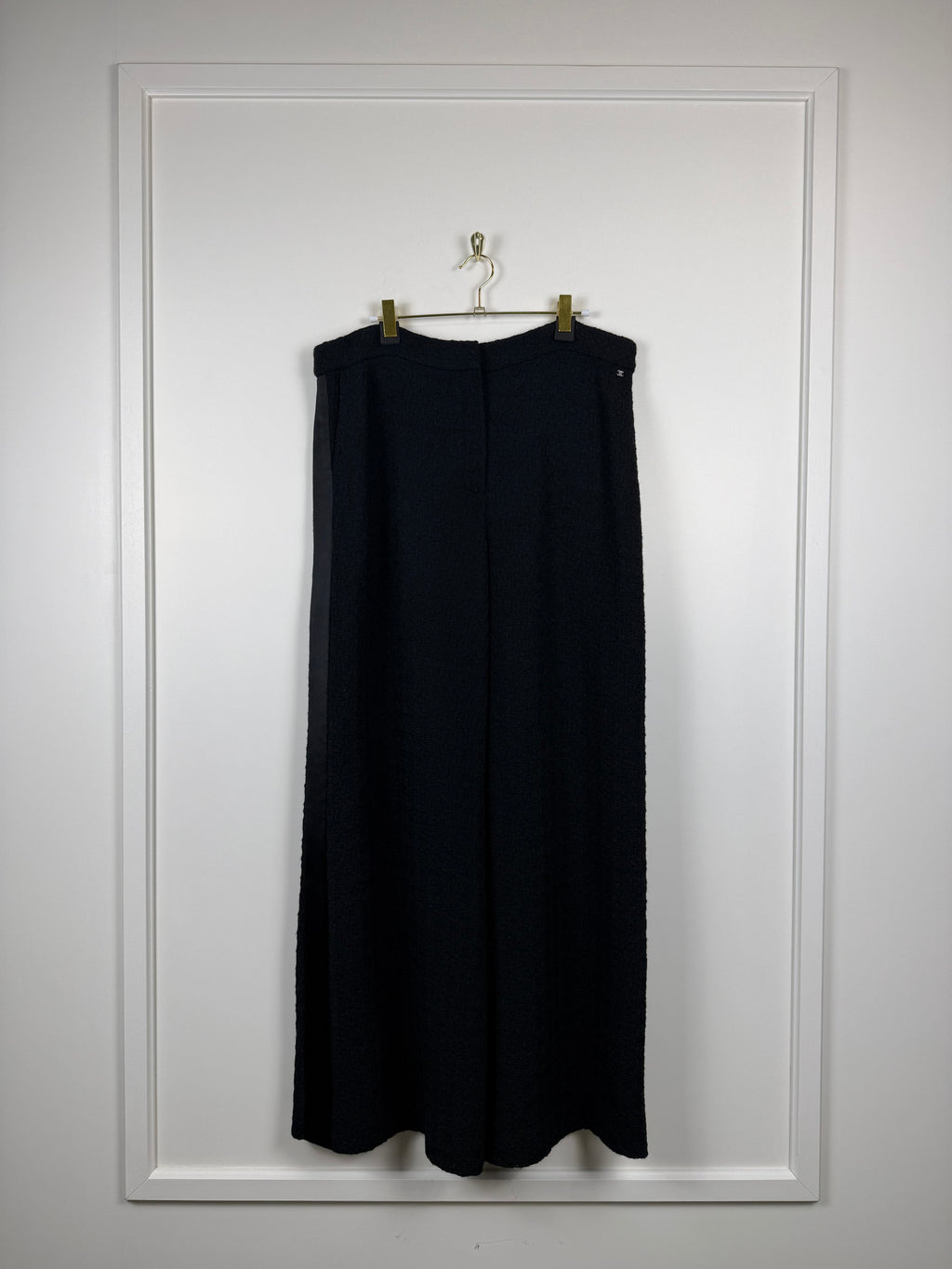 Chanel Tweed Hose – Schwarz – Gr. 46 DE (48 FR)