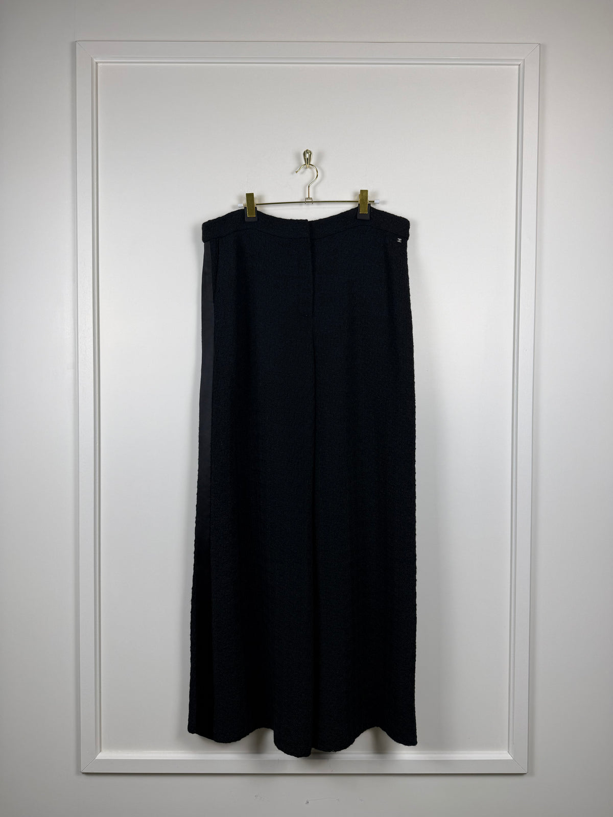 Chanel Tweed Hose – Schwarz – Gr. 46 DE (48 FR)