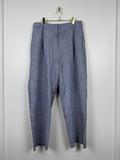 Iris von Arnim Leather Pants Grey & Taupe Sz. 42 DE