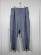 Iris von Arnim Leather Pants Grey & Taupe Sz. 42 DE