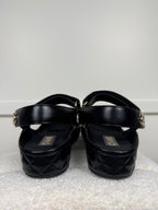 Chanel 2021 Leather Sandals Black Sz. 40 EU