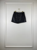 Maje Lammleder-Shorts – Schwarz – Gr. 36 DE (38 FR)