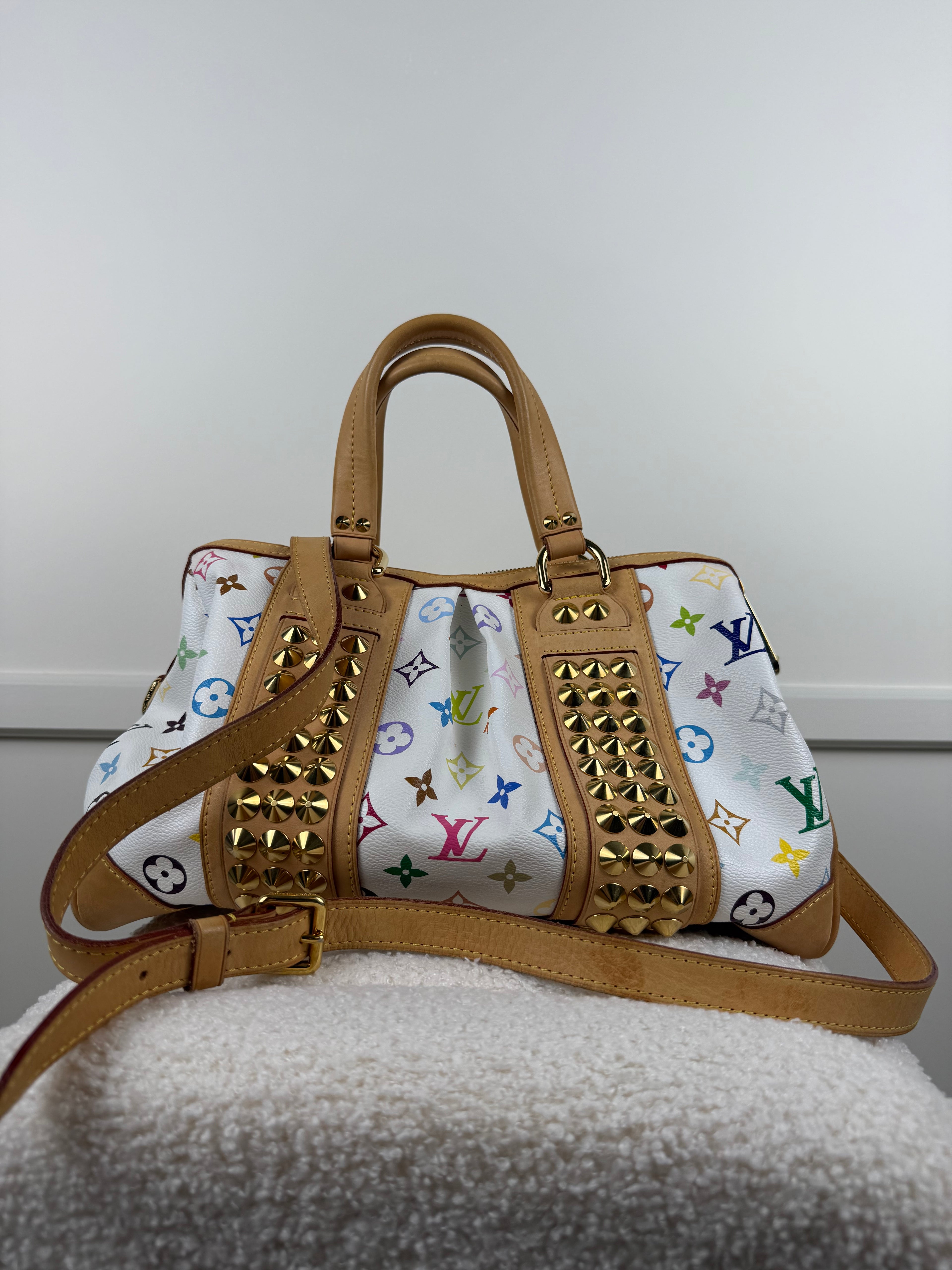 Louis Vuitton Courtney GM Monogram Multicolore – Weiss/Multi