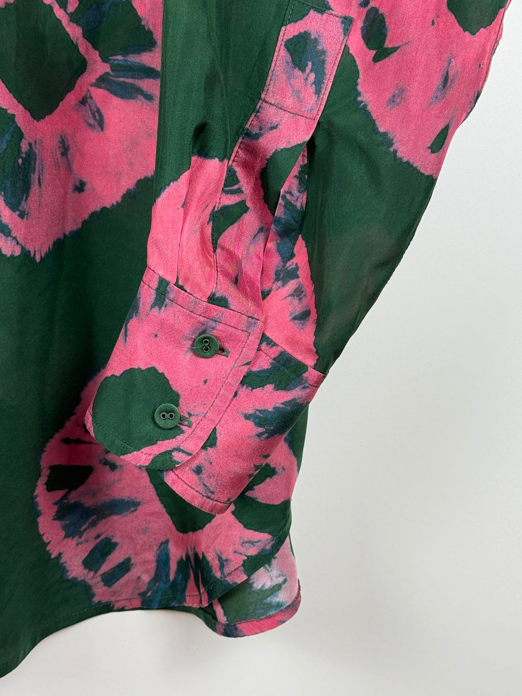 Zimmermann Bluse mit Blumenprint – Grün/Pink – Gr. M (1)