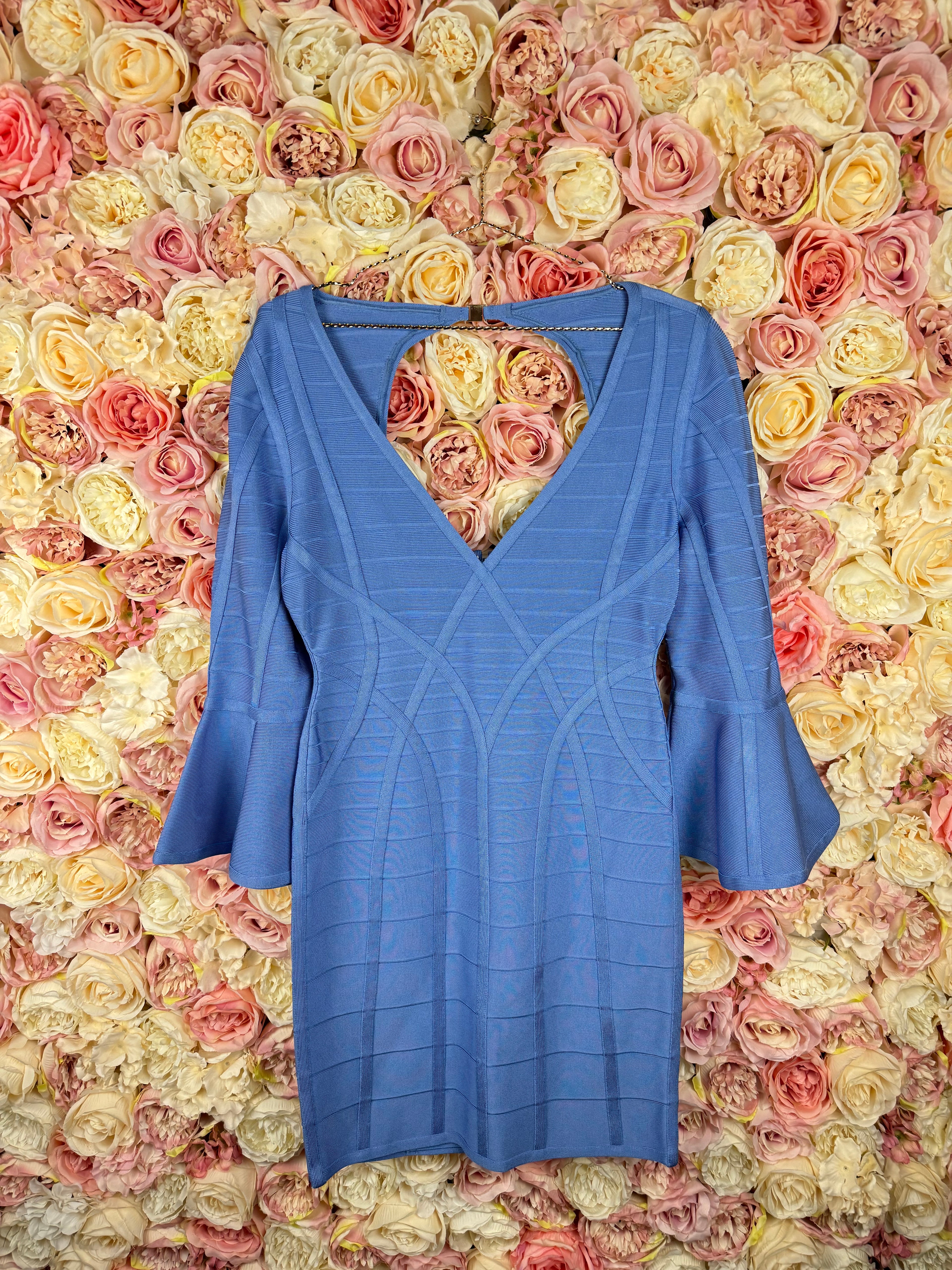 Hervé Léger Dress Light Blue Sz. L