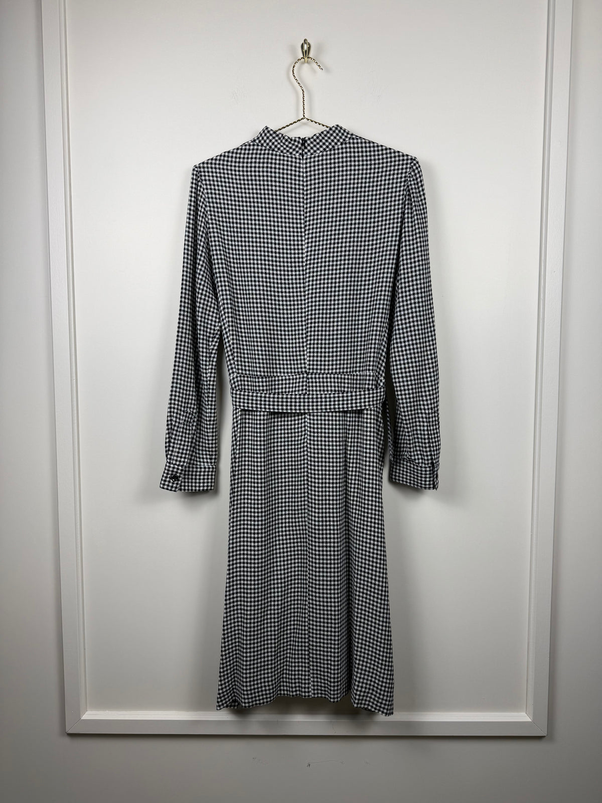 A.P.C. Kariertes Kleid – Weiss/Schwarz – Gr. 38 DE (40 FR)