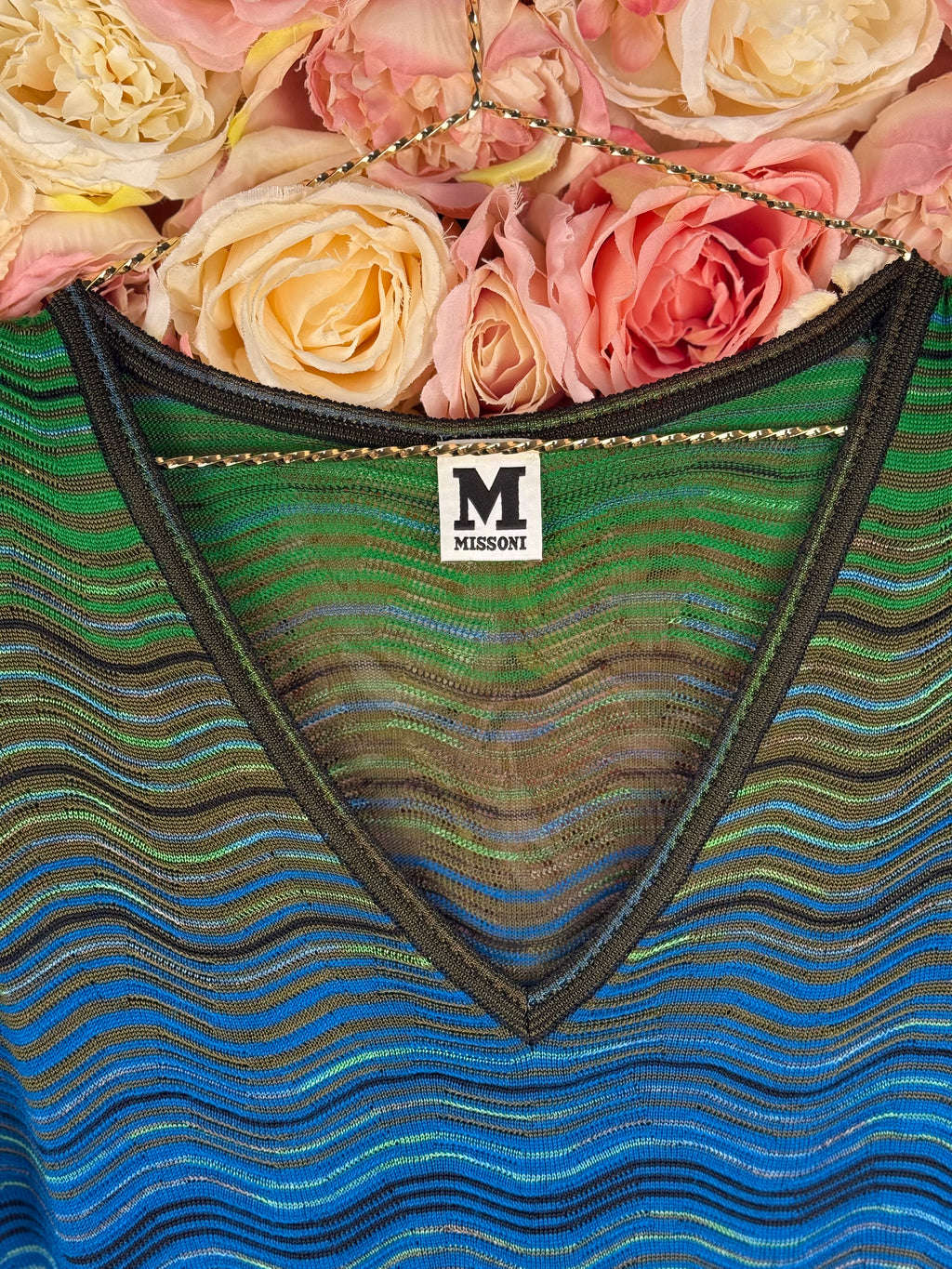 M Missoni Dress Green Blue Multi Sz. 36 DE