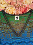 M Missoni Dress Green Blue Multi Sz. 36 DE