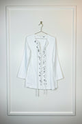 Alexis Lace-Up Tunic Dress White Sz. XS