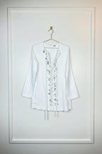 Alexis Lace-Up Tunic Dress White Sz. XS