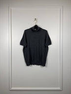 Brunello Cucinelli Kurzarm-Rollkragenpullover – Grau – Gr. XL