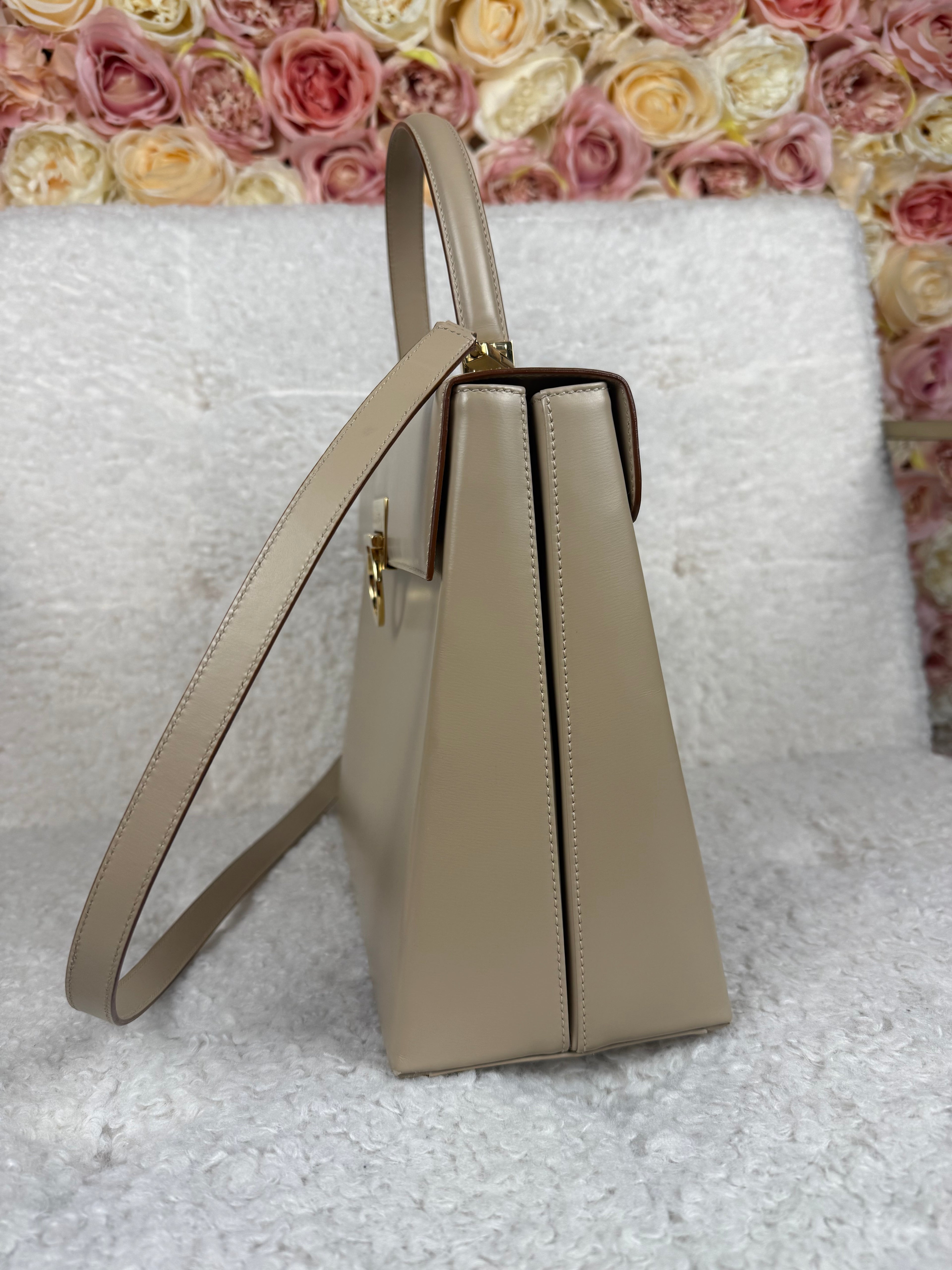 Ferragamo Top Handle Bag Beige