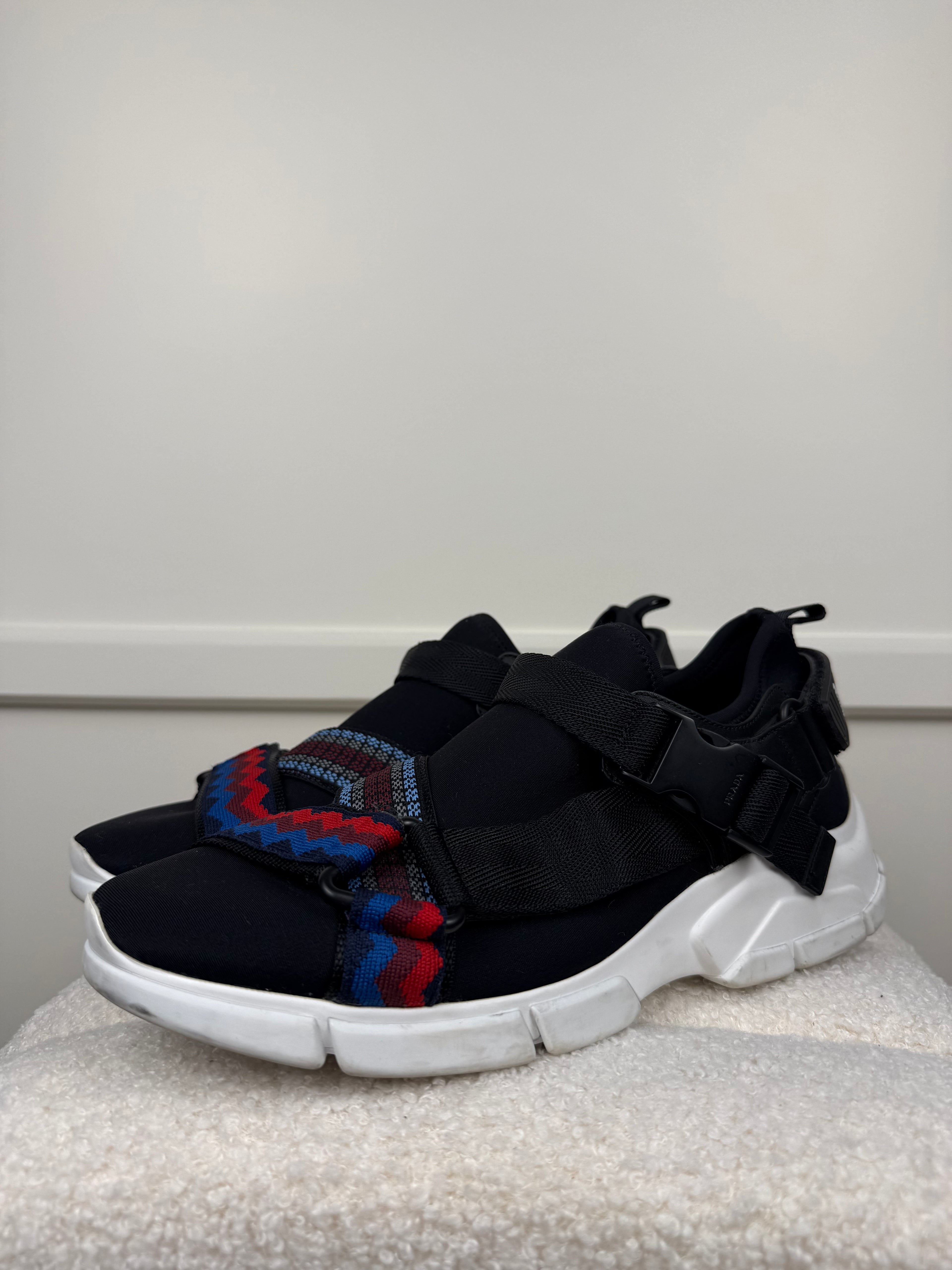 Prada Slip On Sneakers Black Multi Sz. 40 EU