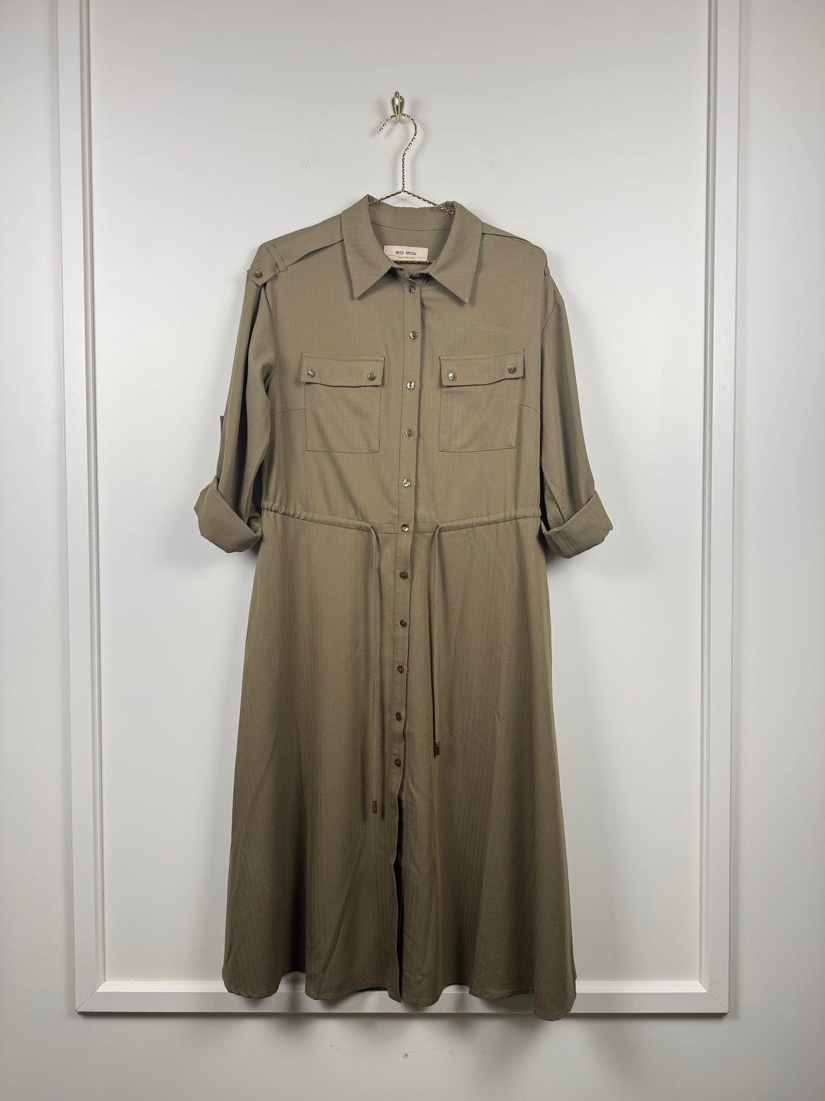Mos Mosh Hemdblusenkleid – Olivegrün – Gr. XS