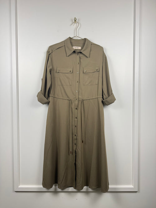 Mos Mosh Hemdblusenkleid – Olivegrün – Gr. XS