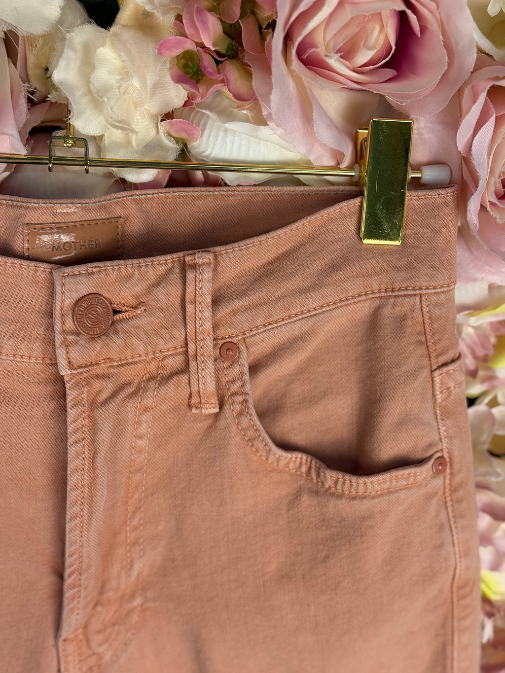 Mother Jeans "The insider ankle fray" Coral Sz. 25