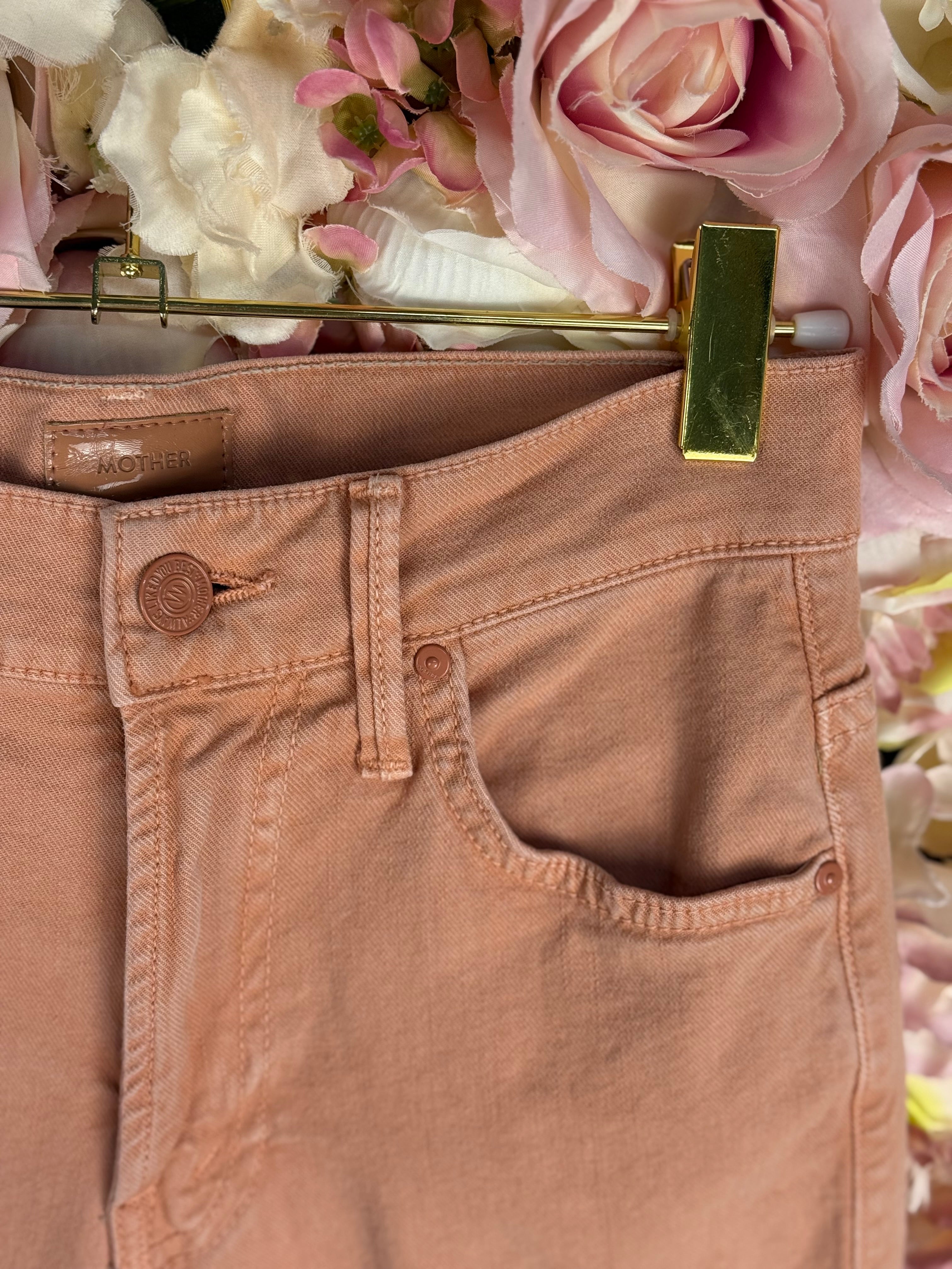 Mother Jeans "The insider ankle fray" Coral Sz. 25