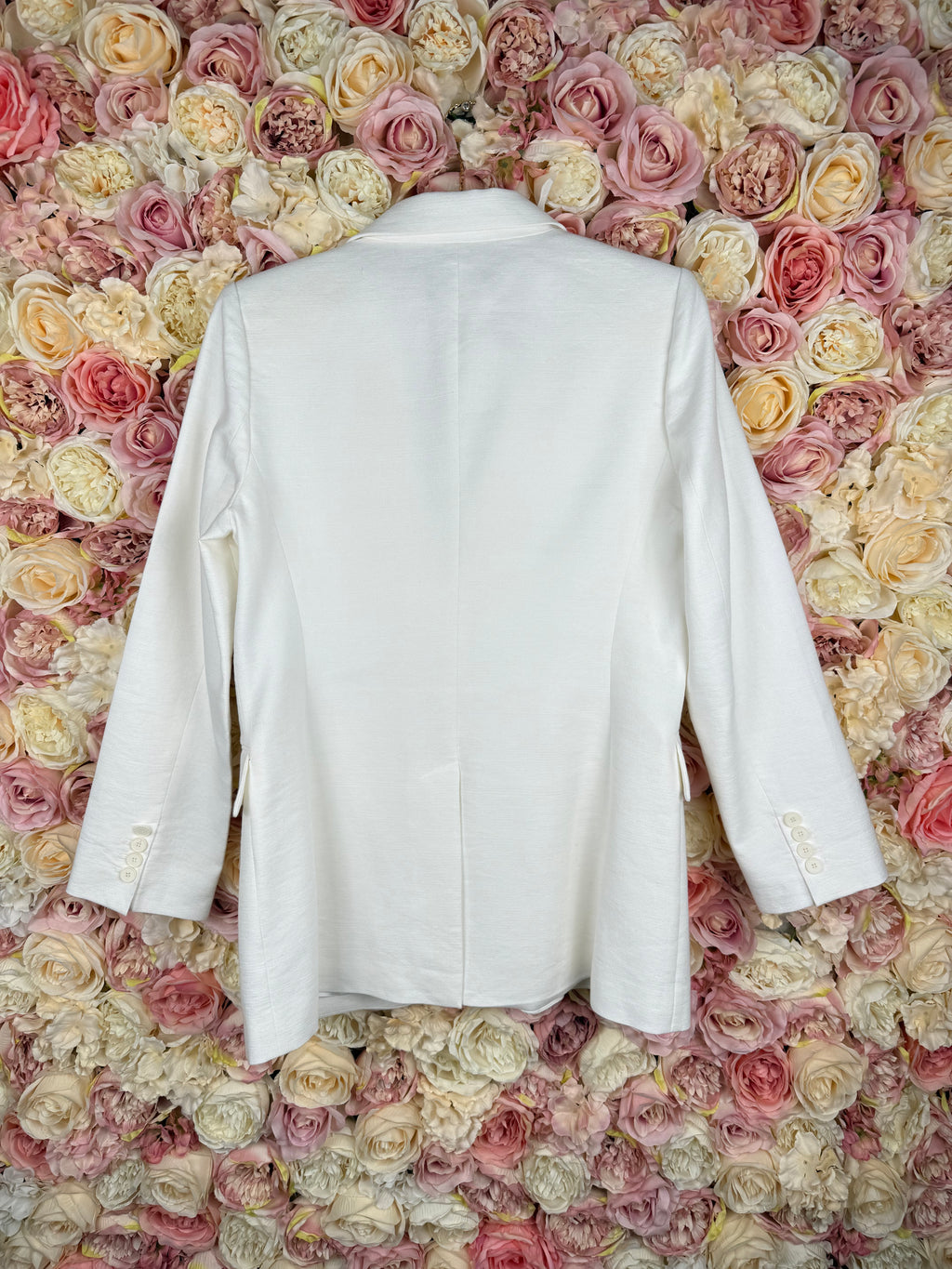 Sly010 Cotton Linen Blazer White Sz. 42 DE (44 FR)
