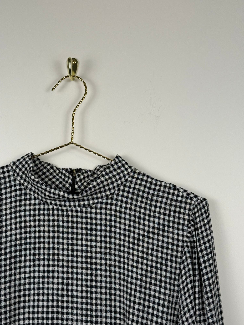 A.P.C. Kariertes Kleid – Weiss/Schwarz – Gr. 38 DE (40 FR)