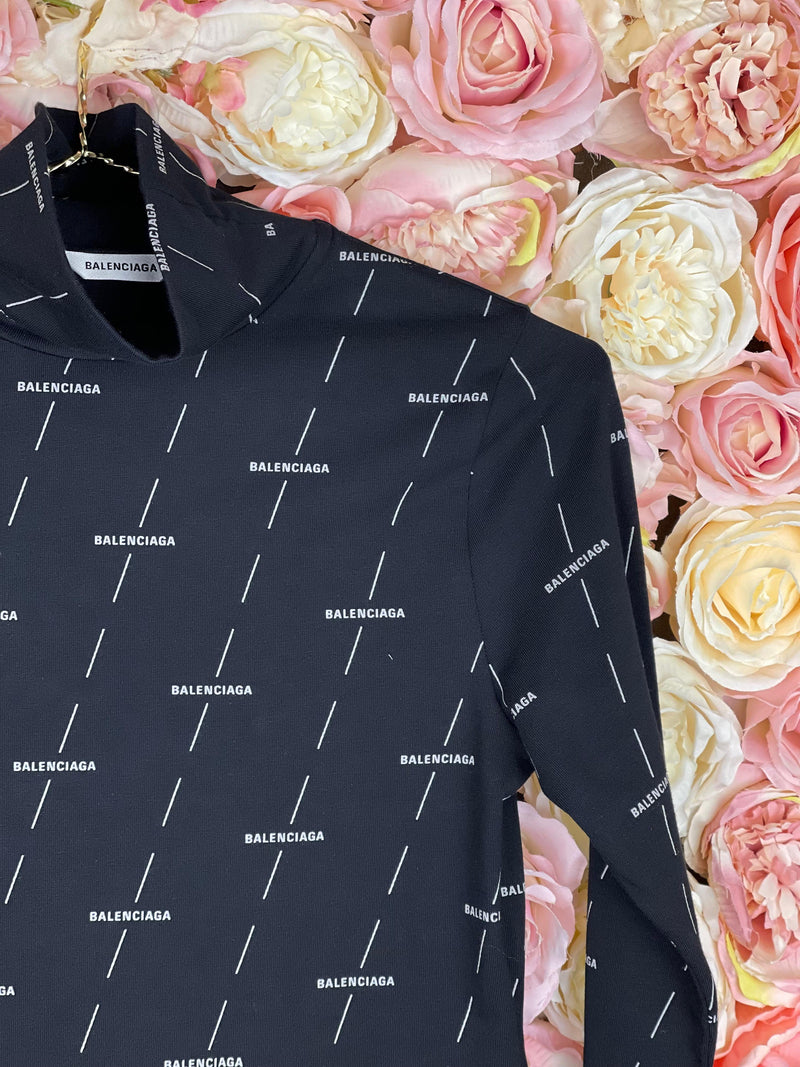 Balenciaga 2020 Top Black White Sz. S