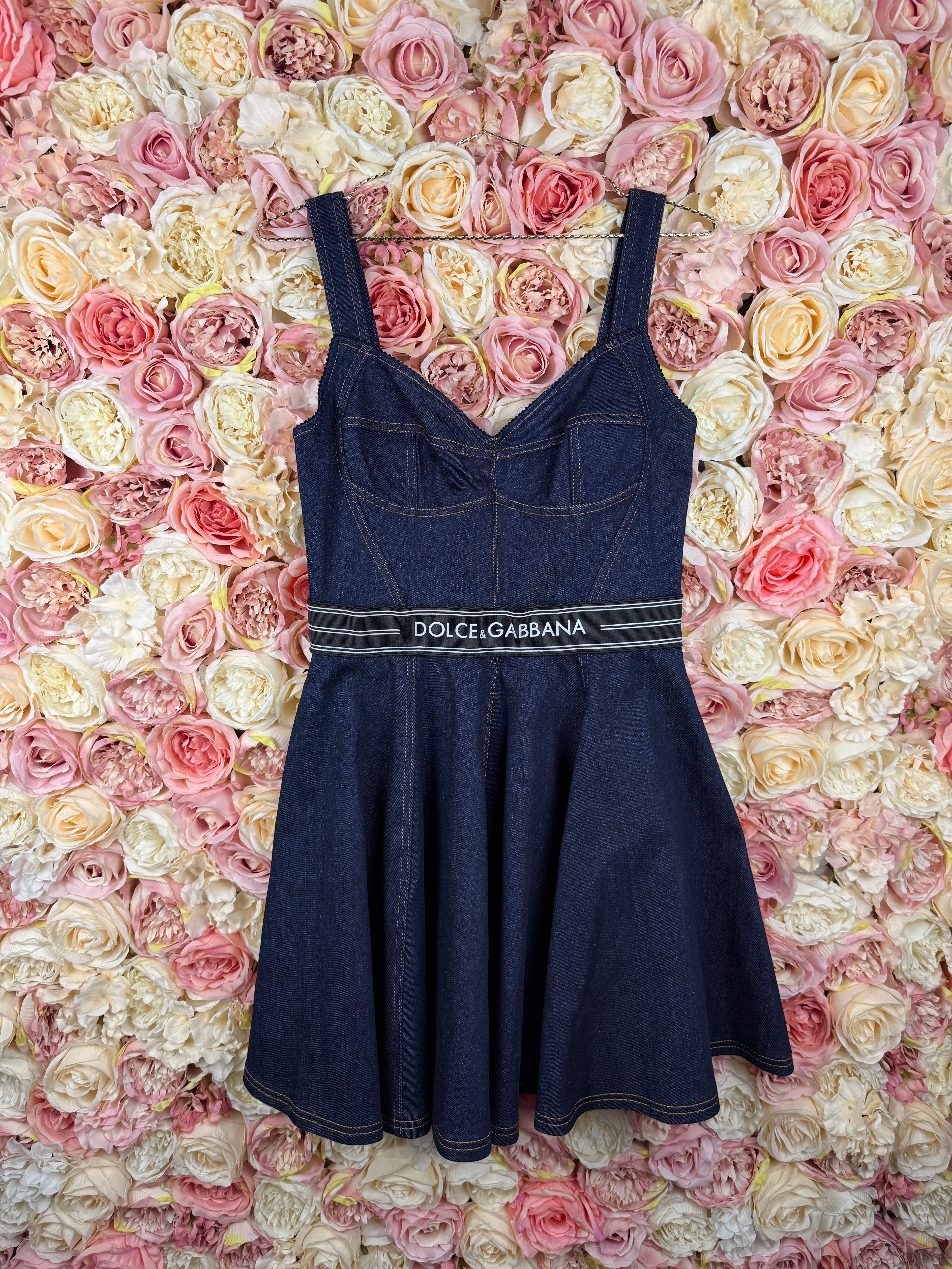 Dolce & Gabbana Denim Dress Dark Blue Sz. 40 DE (44 IT)