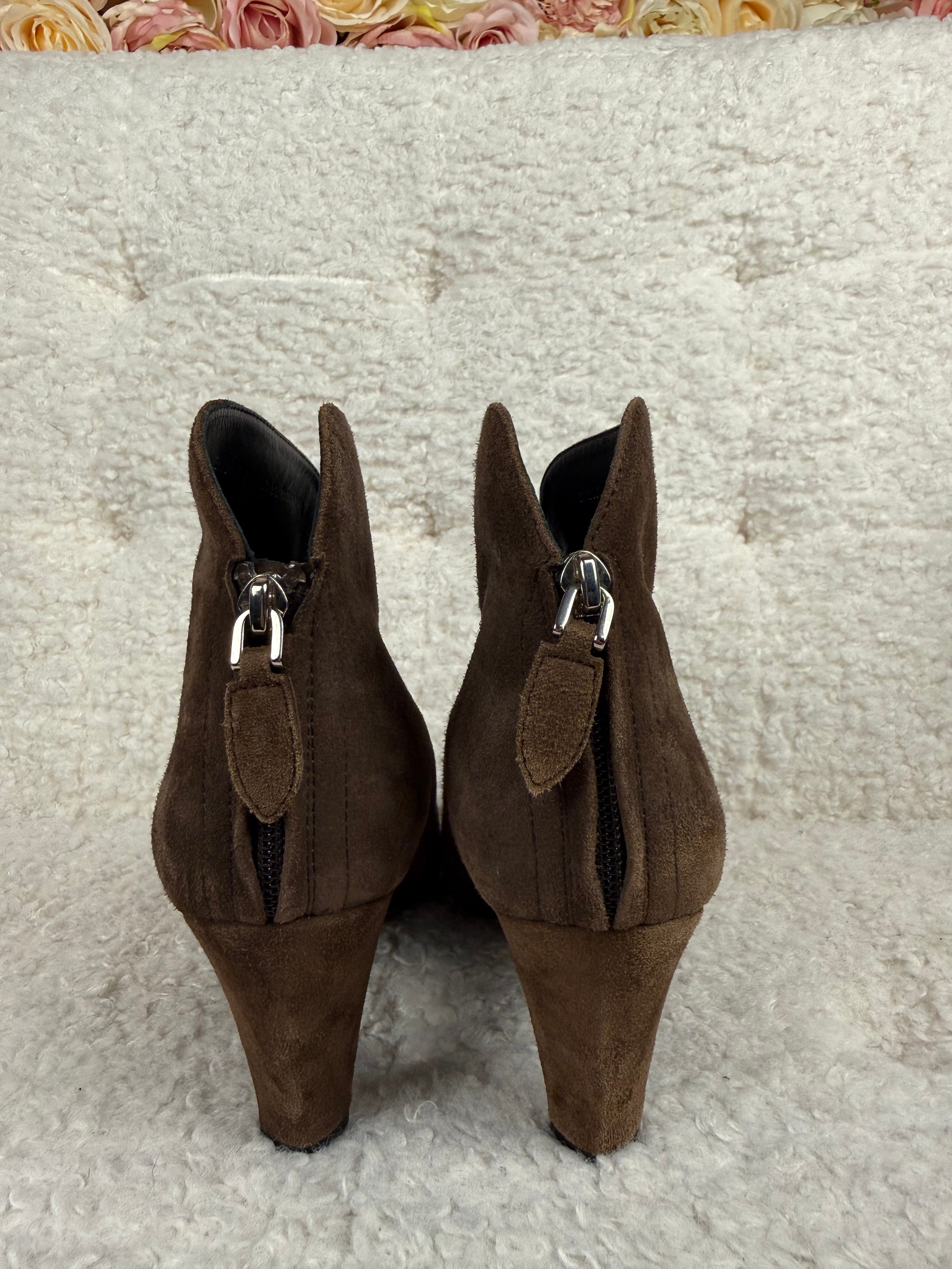 Bally Velour Ankle Boots