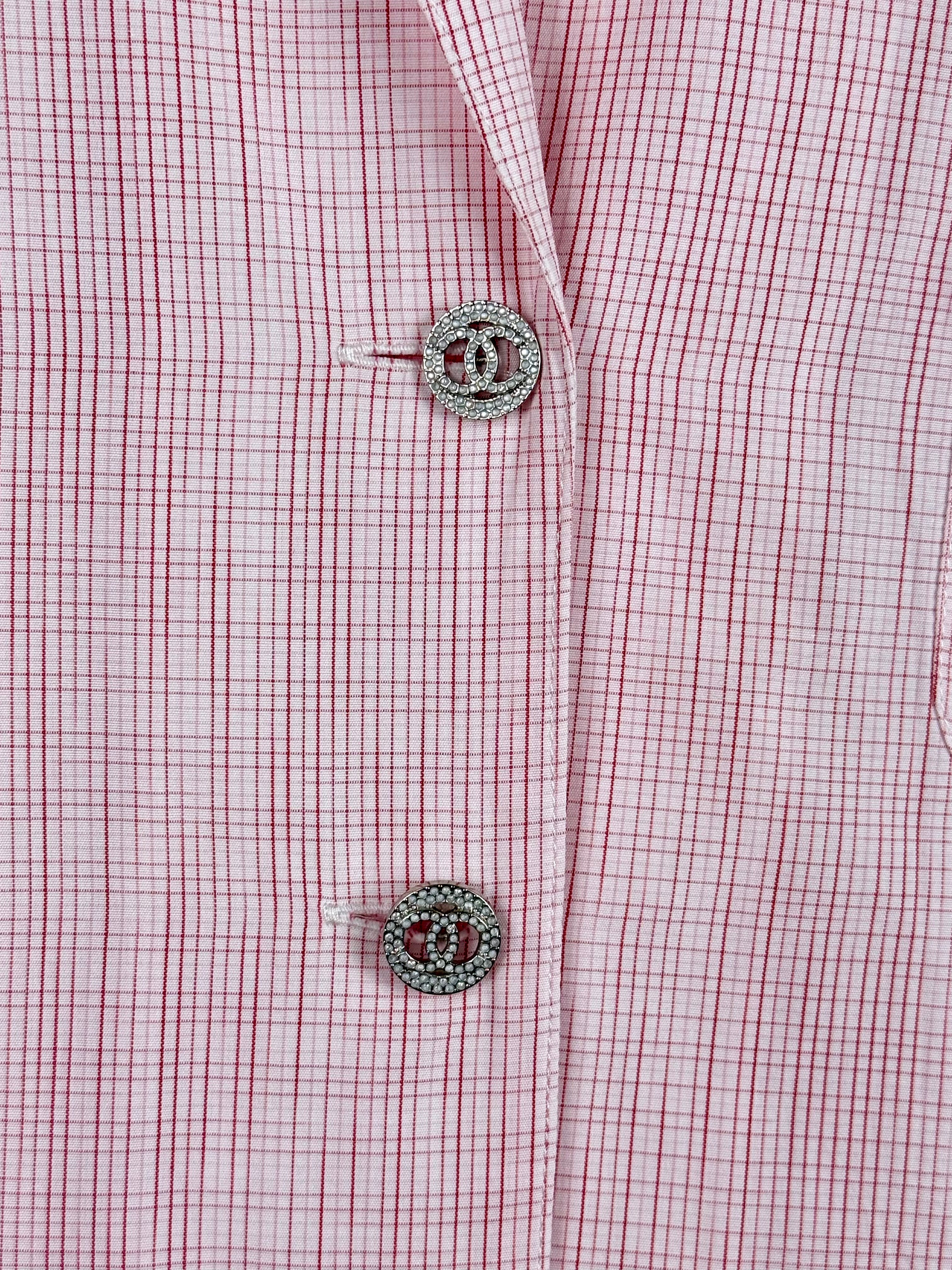 Chanel 20P Cotton Shirt Light Pink Sz. 40 DE (42 FR)