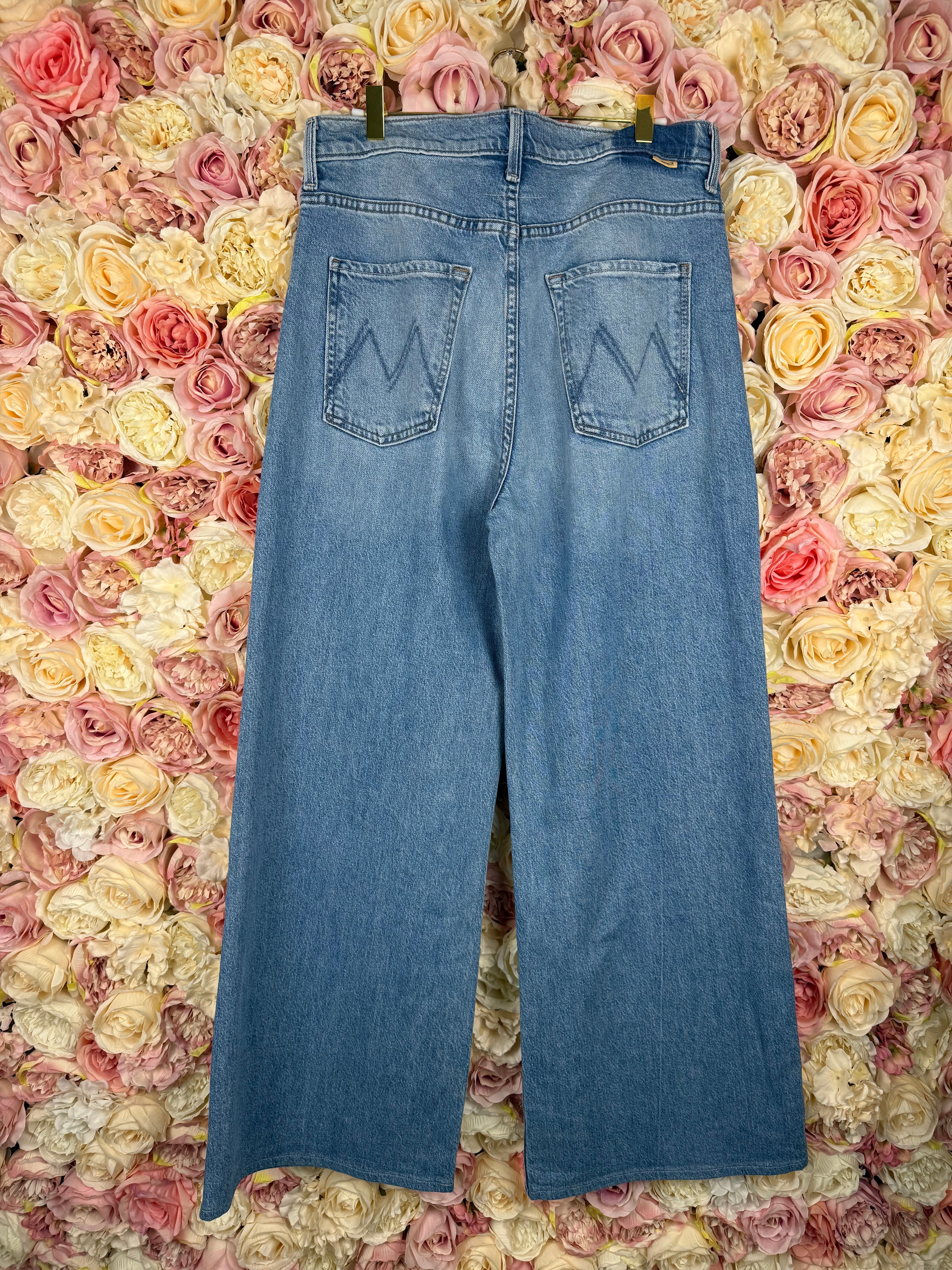 Mother Jeans "The Ditcher Royal Sneak" Light Blue Sz. 29