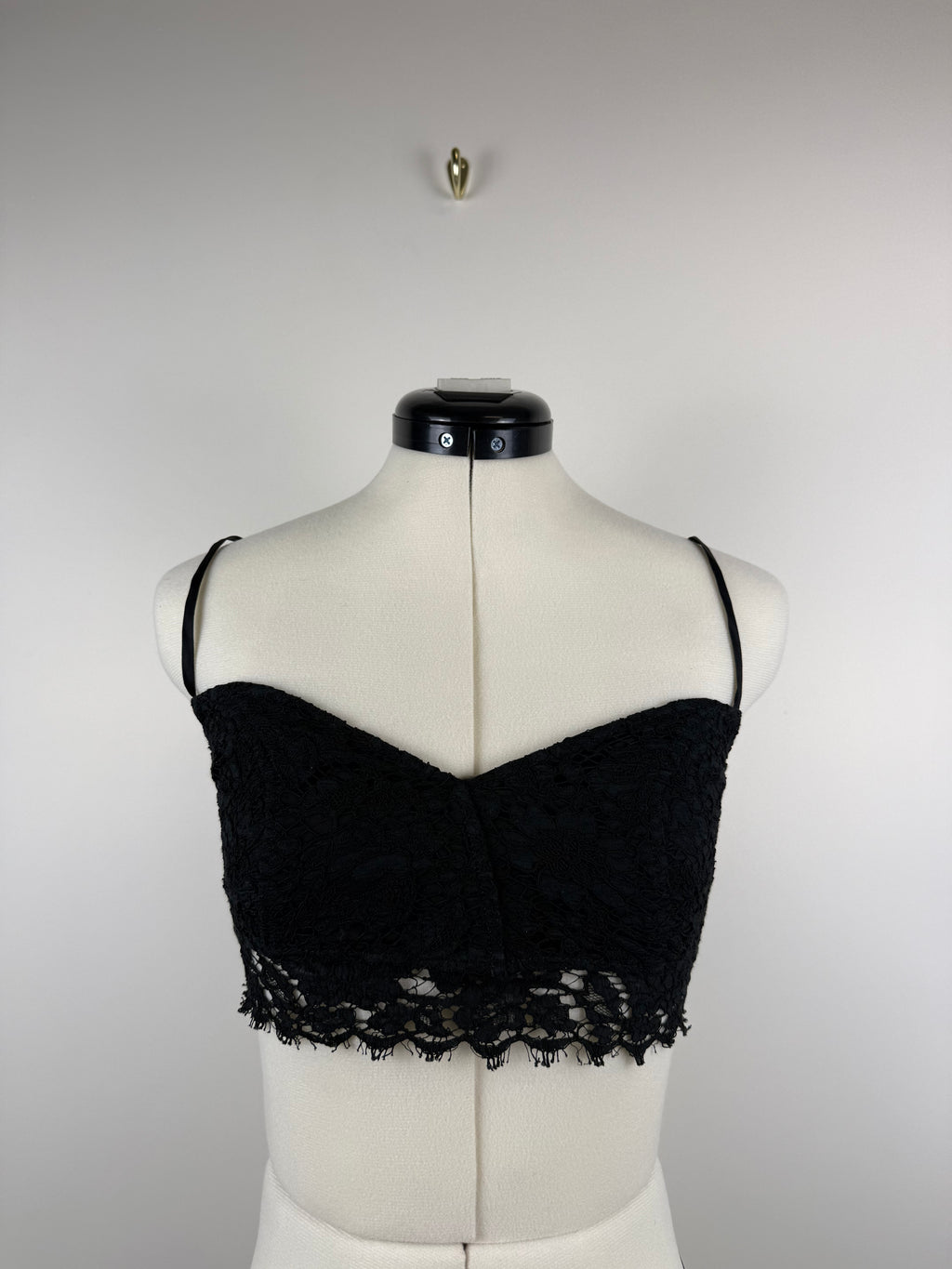 Ewa Herzog Lace Bralette Light Pink & Black Sz. 34 DE