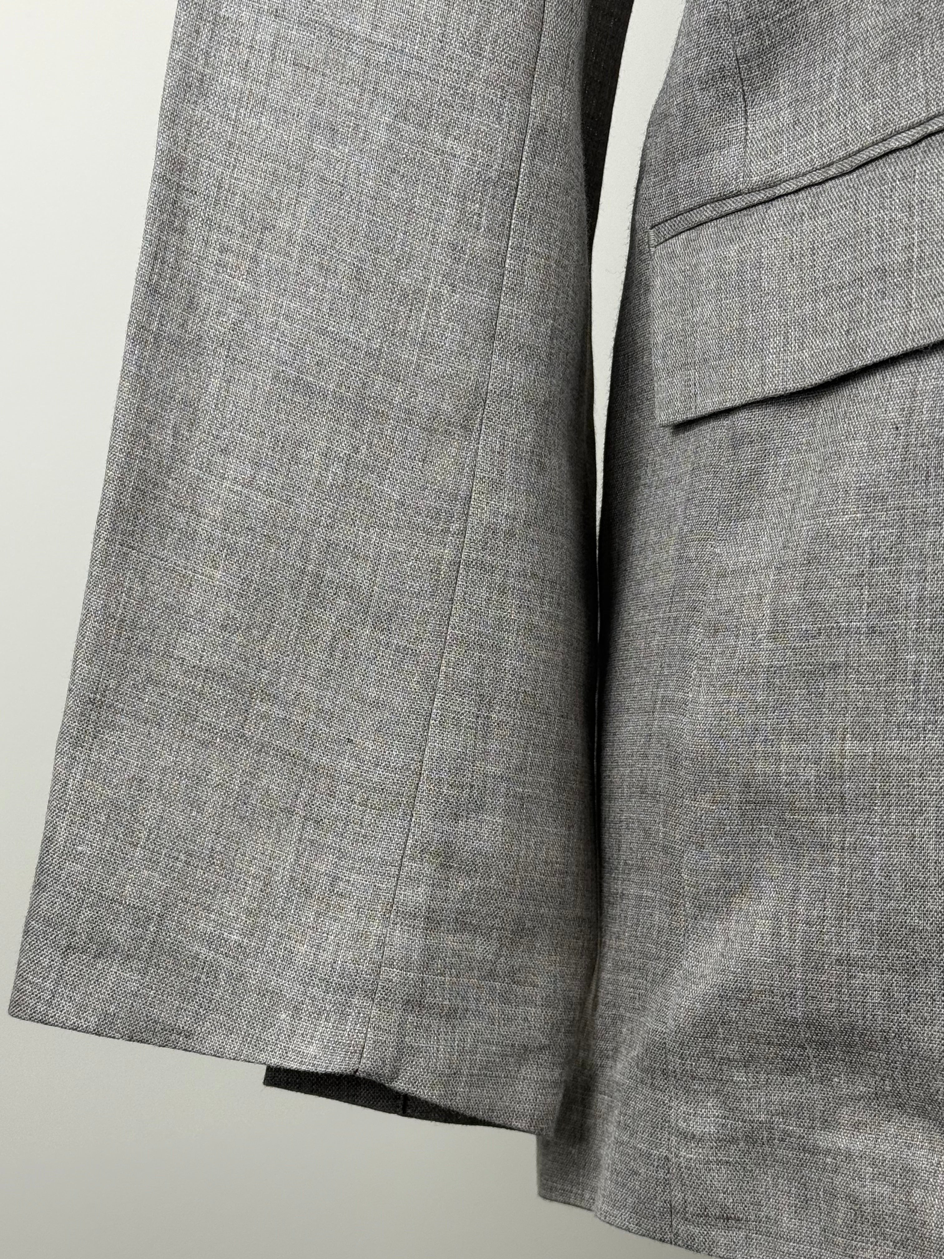 L'Essage Journal Standard Blazer 100% Ramie Grey Sz. L