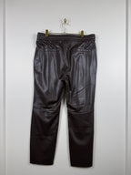 Juvia Lederimitat-Hose – Braun – Gr. L