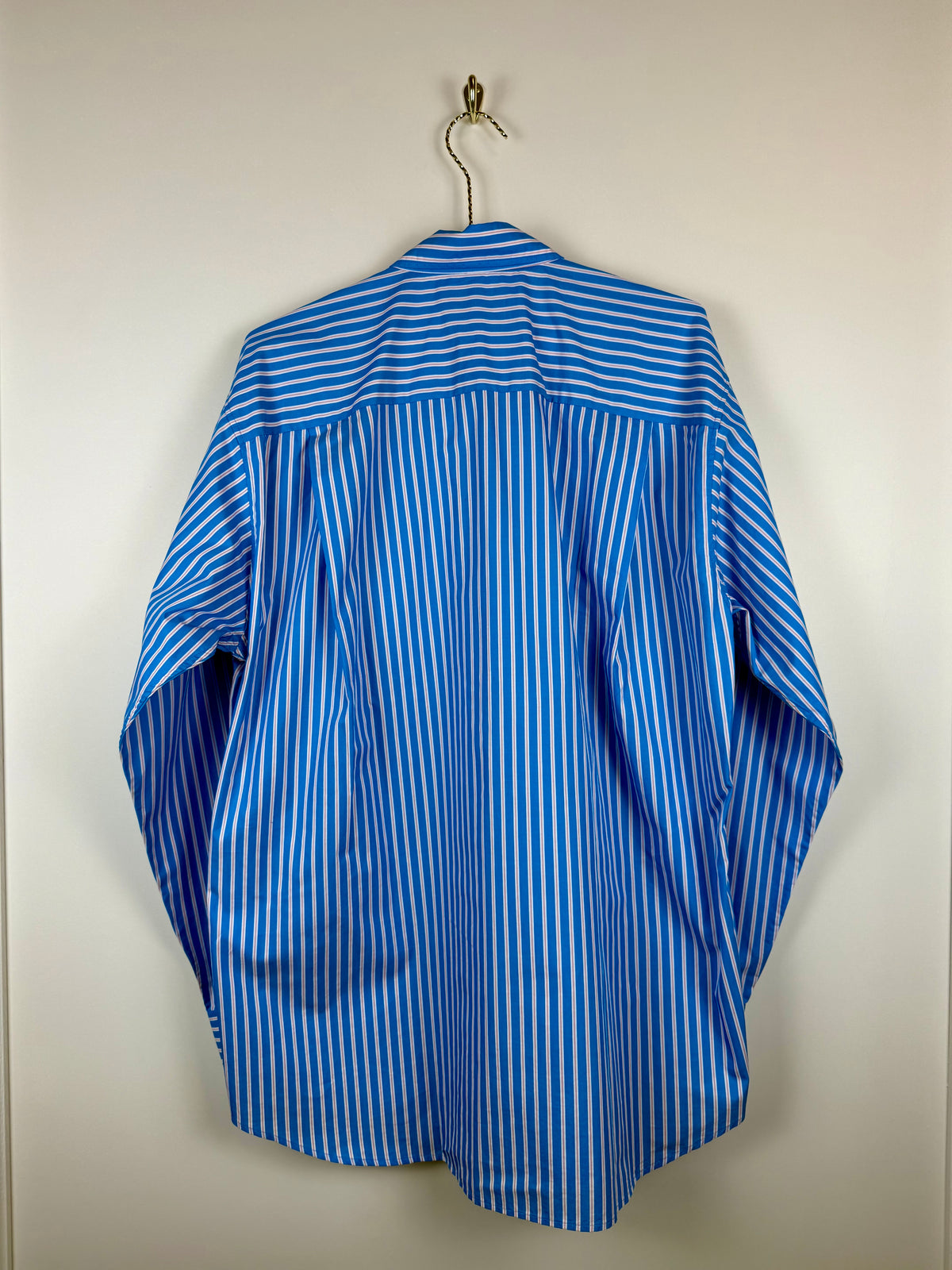 Balenciaga Oversized Cotton Shirt Light Blue Multi Sz. 36 DE (38 FR)