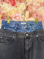 Sandro Double Waist Mom Jeans Grey Blue Sz. 36 DE (38 FR)