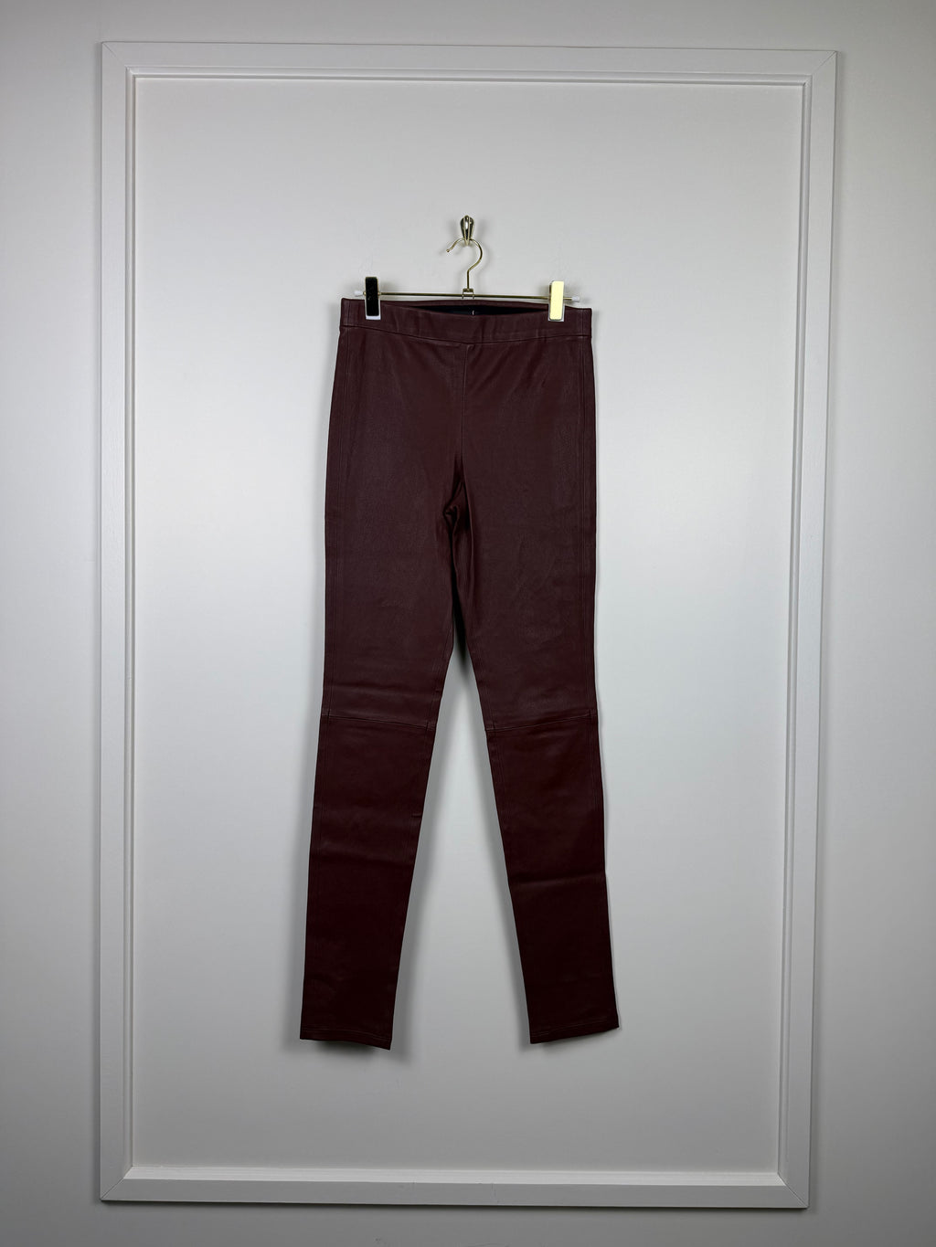 Theory Leather Leggings Bordeaux Sz. S