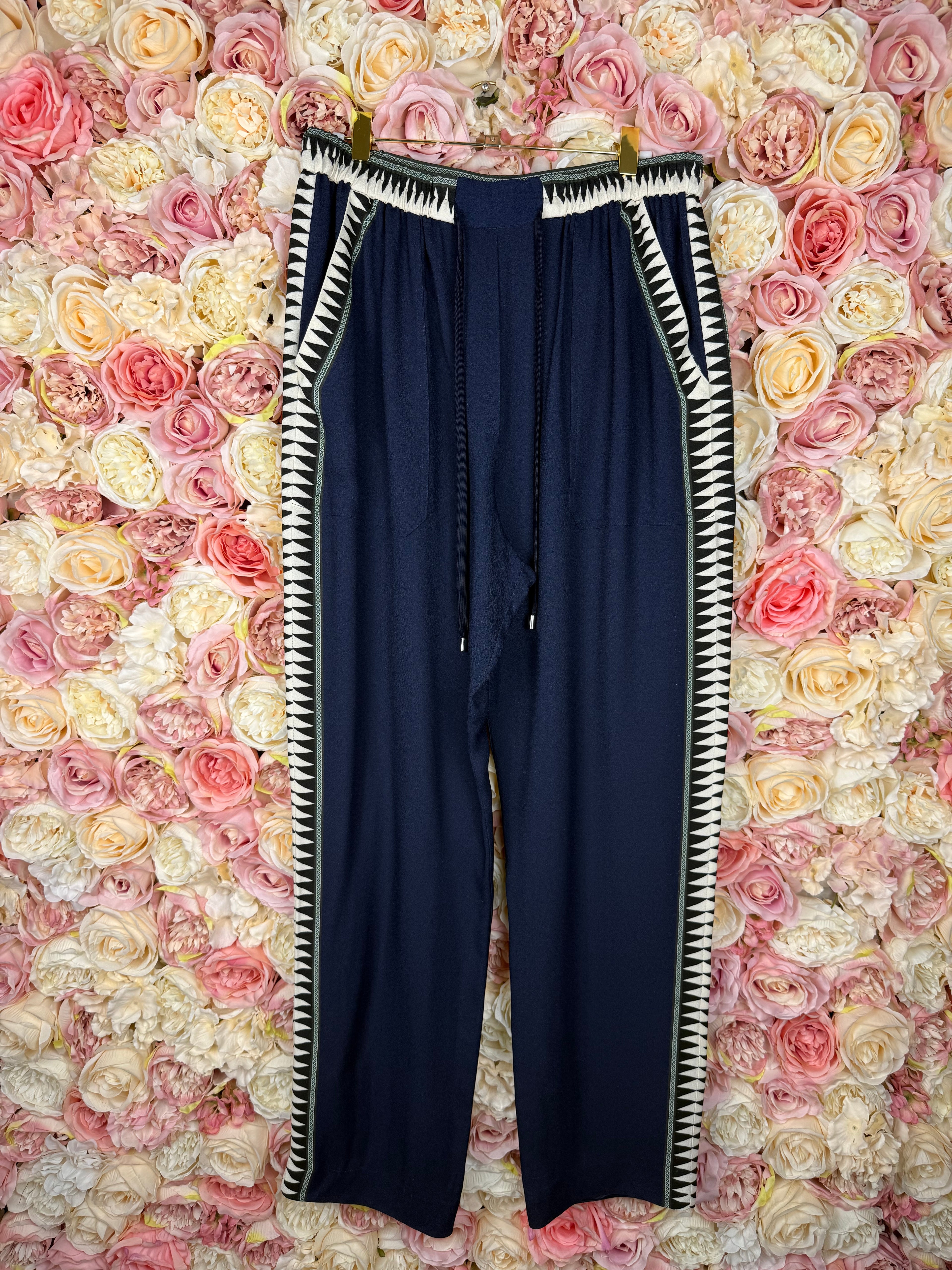 Etro Pants Blue Multi Sz. 42 DE (46 IT)