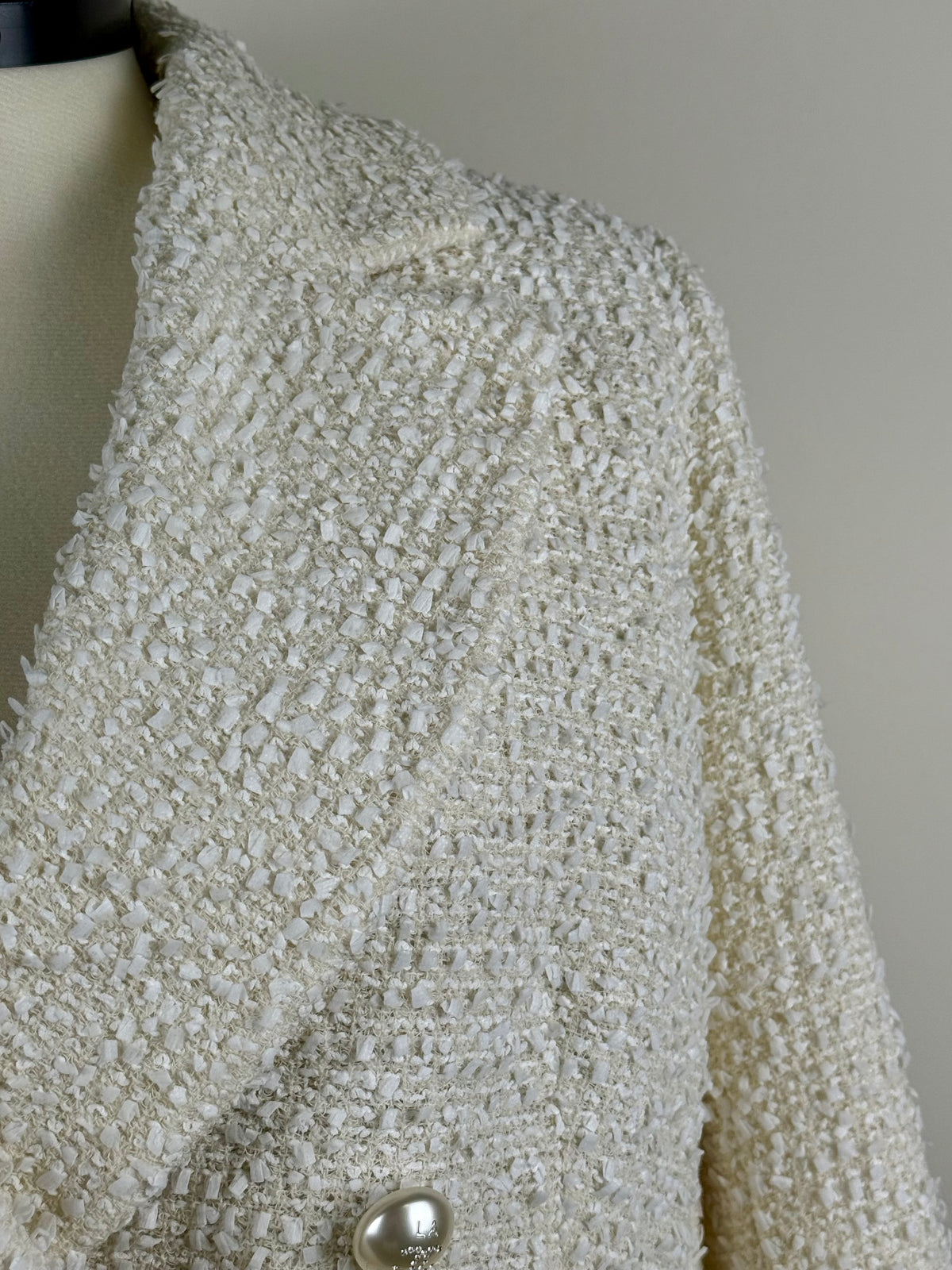 Chanel 19C La Pausa Tweed Blazer White Sz. 44 DE (46 FR)