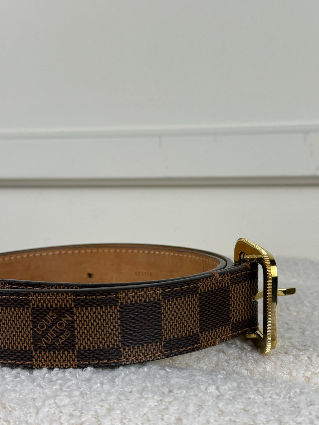 Louis Vuitton Gürtel Damier Ebene – Braun – Gr. 85 cm