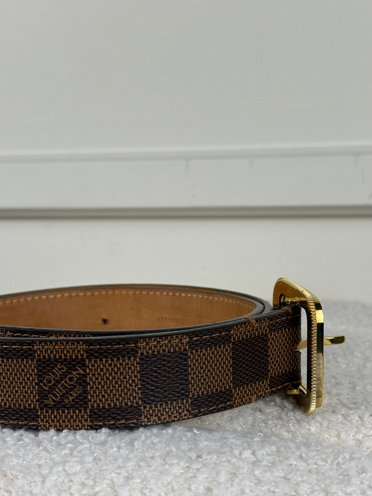 Louis Vuitton Gürtel Damier Ebene – Braun – Gr. 85 cm