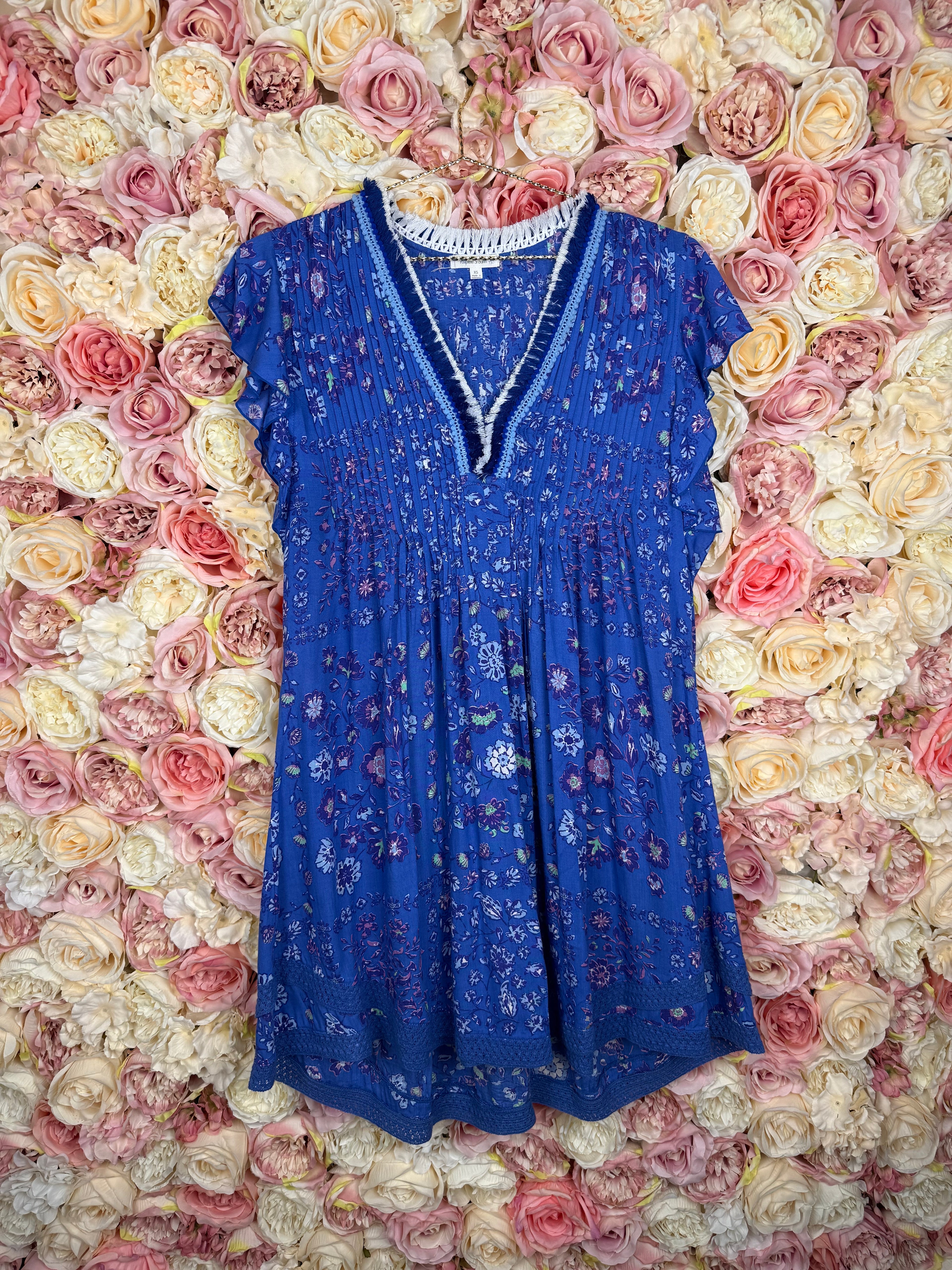 Poupette St. Barth Dress Blue Multi Sz. XS
