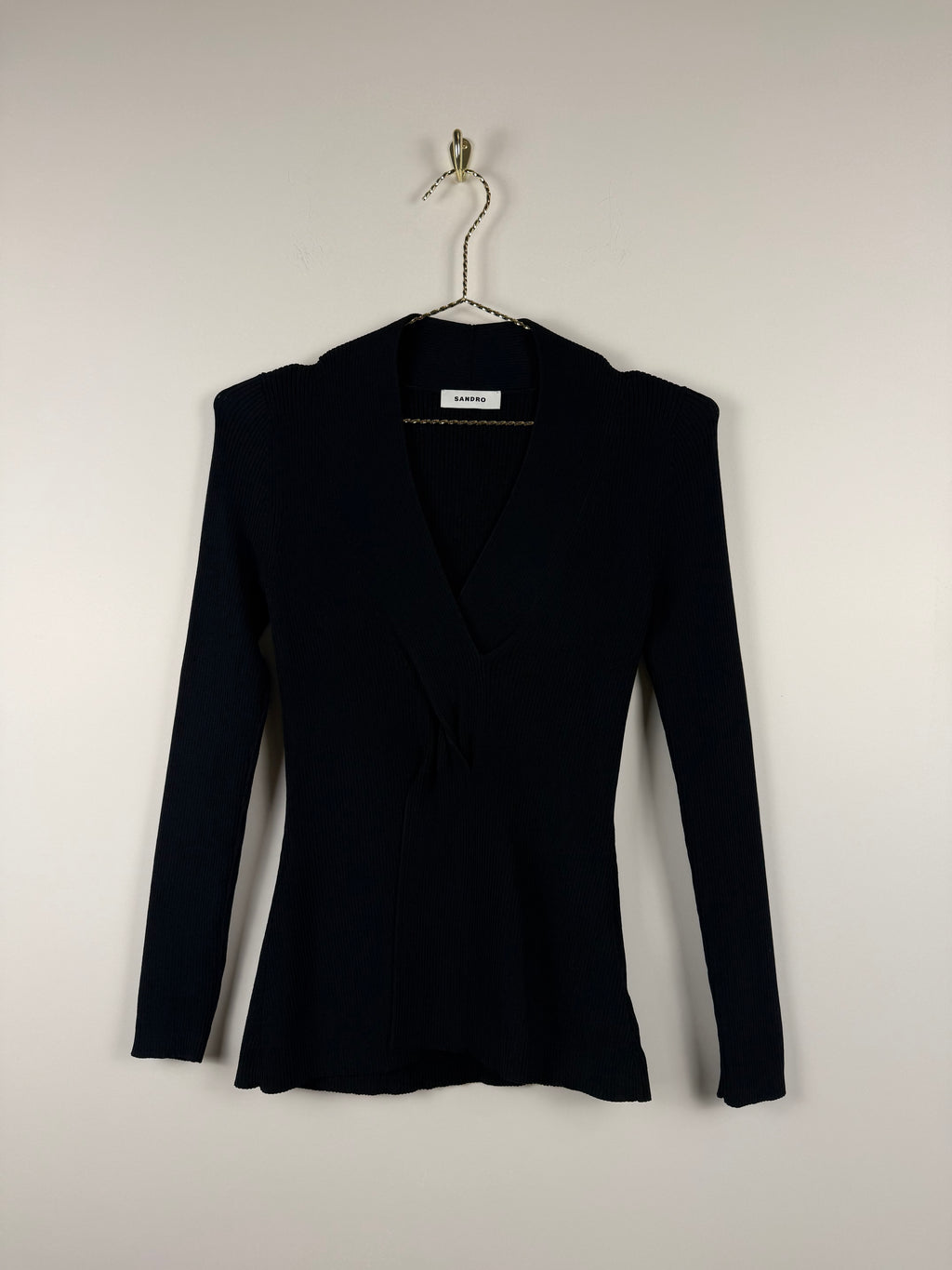 Sandro Langarm-Top – Schwarz – Gr. 0 (XS)